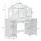 Costway Vanity Table Set Makeup Dressing Kids Girls Study Table Tri Folding Mirror